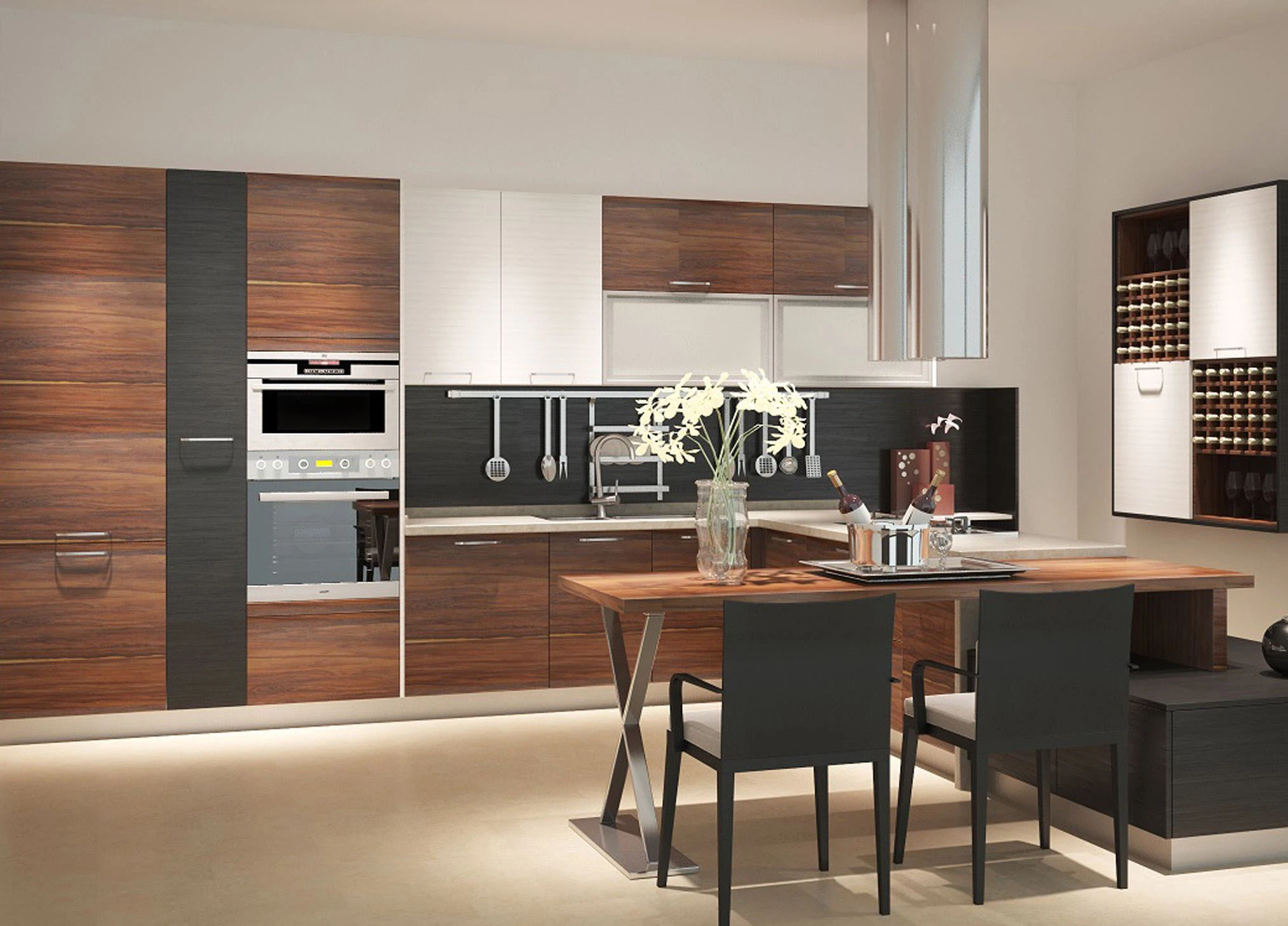 Modular Melamine Kitchen Cabinets