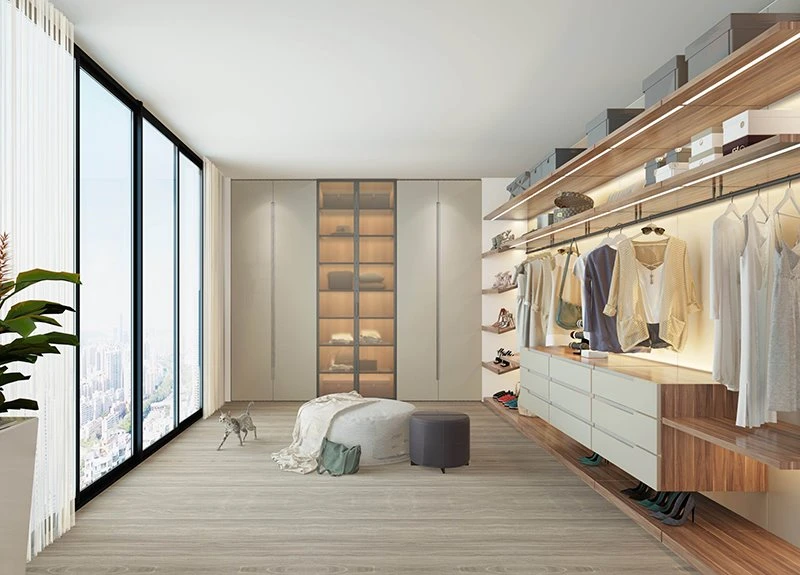 high gloss hign end bedroom closet