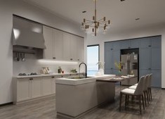 Törtfehér nordic konyhaszekrény